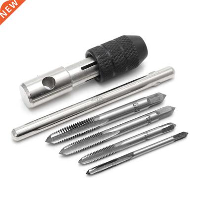 5 Pcs T Type Hand Screw Thread Taps Drill Kit M3 M4 M5 M6 Se