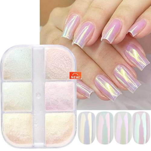 Aurora Mirror Nail Glitter Powder Rubbing Dust Pigment Chrom