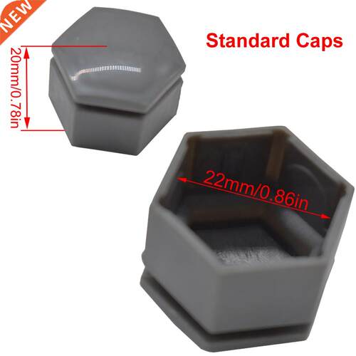 20pc Grey Car Wheel Center Nut Bolt Tire Screw Cap Dust Wate