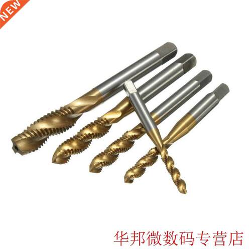 HSS M3 M4 M5 M6 M8 5pcs Machine Spiral Point Straight Fluted
