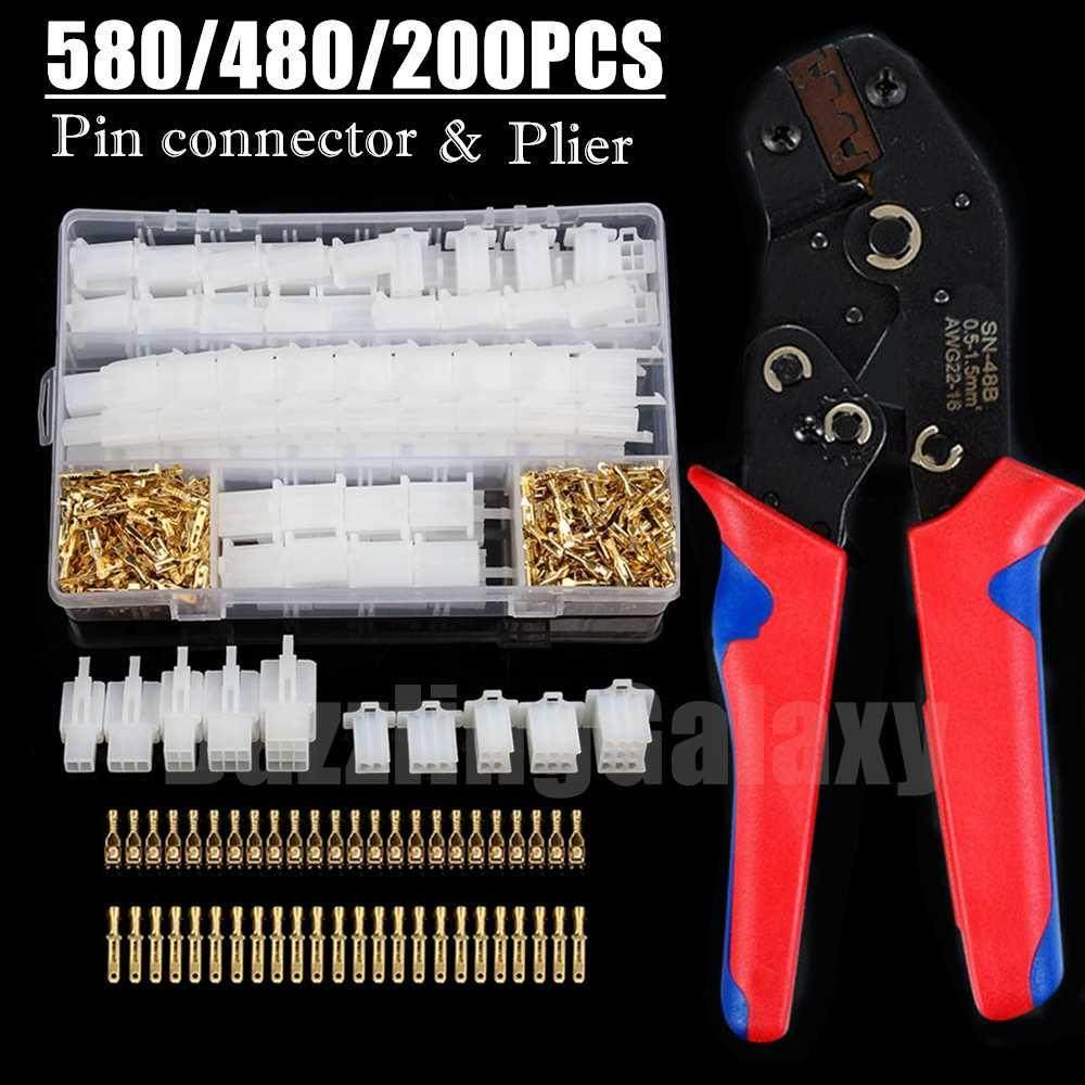 580/80/200Pcs 2//4/6/9pin Wire Connector Plier Car Electri