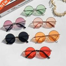 New Child Cute Retro Metal Round Frame Sunglasses Kids Summ