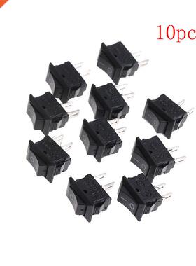 10Pcs Small Black Rocker Switch KCD1-11 250VAC/A 6A 125V A