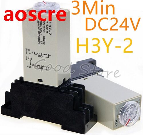1SET  H3Y-2 3Min 24V Small time relay power on time delay  s