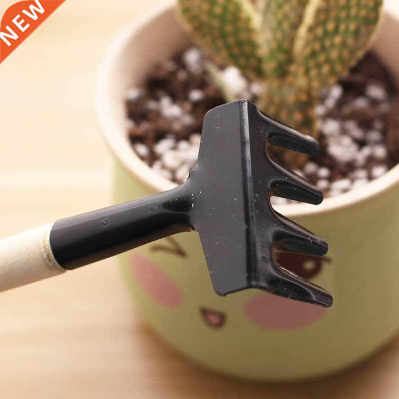 3pcs Mini Portable Gardening Tool Metal Head Shovel Rake Spa