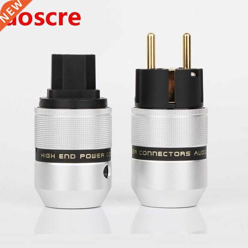 HI-End Gold Plated EU Schuko Male Female Plug Power Cable Eu