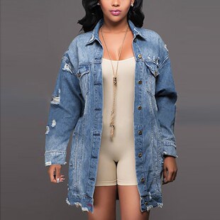 Ins Vintage Women Button Down Distressed Short Denim Jean Ja