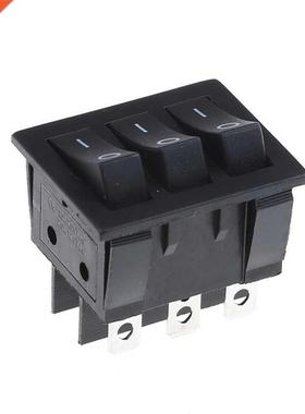 KCD3 34*40 Big Rocker Switches Black Three-Way Switch 9 Pin