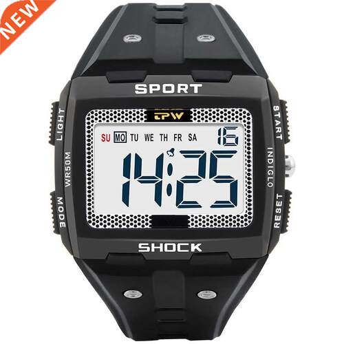 Big Numbers Easy to Read 50 Meter Water Resistant Men Digita