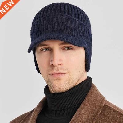 Brand Men Winter Knitted Hat Outdoor Cycling Ear Protection