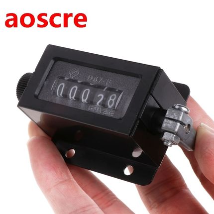 D67-F 5 Digits Mechanical Pull Stroke Counter Black Casing R
