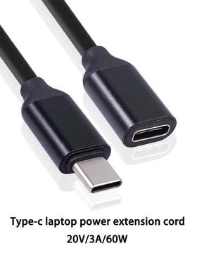 60W Type-C Male To Female Extension Cale 3A 20V US Power S