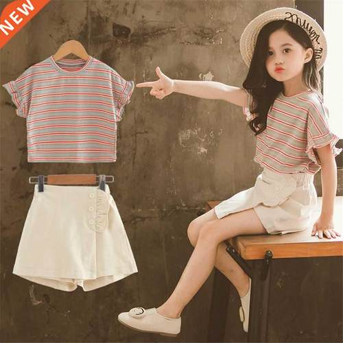 4-12Years Summer Girls Clothing Sets Baby Kids Girl Clothes