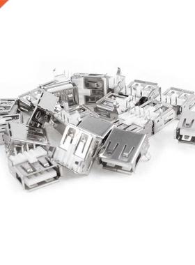 20PCS USB Connectors Famale Type A Port 4-Pin Jack Socket Co