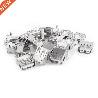 20PCS USB Connectors Famale Type A Port 4-Pin Jack Socket Co
