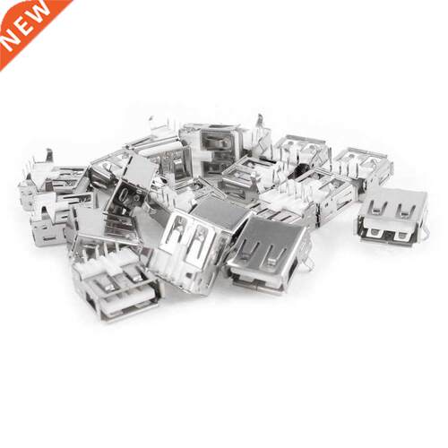 20PCS USB Connectors Famale Type A Port 4-Pin Jack Socket Co