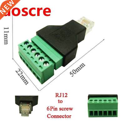 10pcs RJ12 to Screw Terminal Adaptor RJ12 Male to 6Pin conne