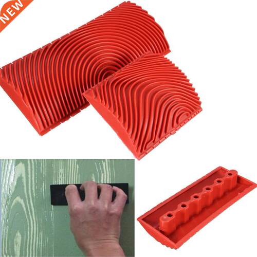 2Pcs/set Rubber Roller Brush Imitation Wood Graining Wall Pa