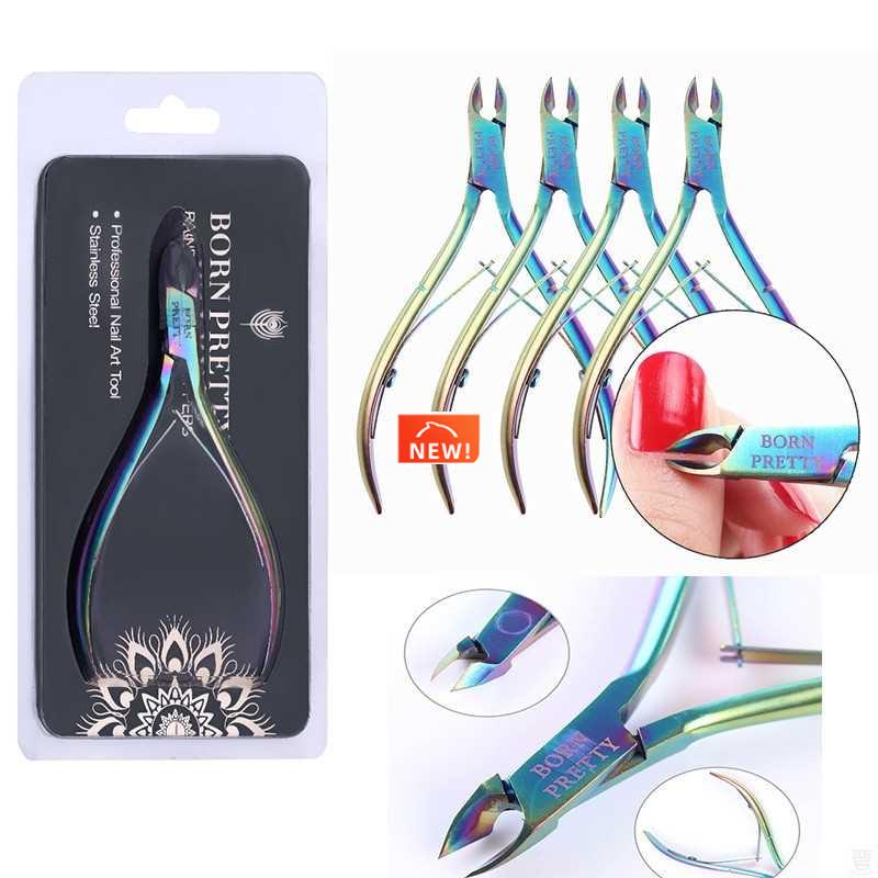 Nail Cuticle Nipper Stainless Steel Rainbow Tweezer Clipper