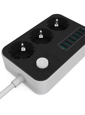 2500W 10A Power Strips Socket Household EU Plug Extension Co
