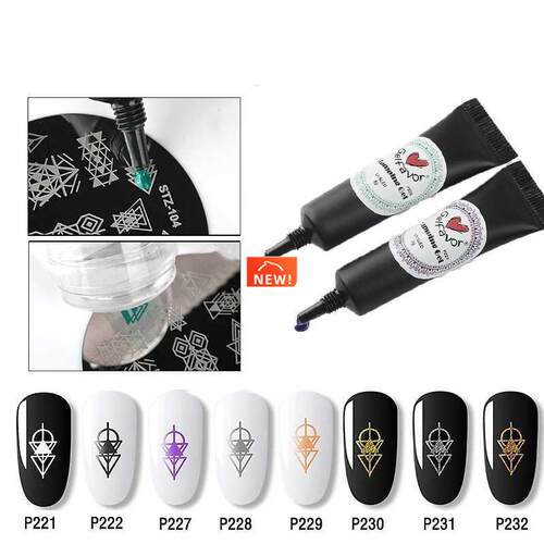 Nail Polish Stamping Gel For Nails Set Paint Plate Varnishes