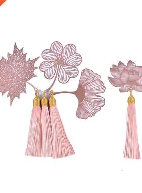 Bookmark Retro Tassel Decoration Chinese Hollow Leaf Book Ma