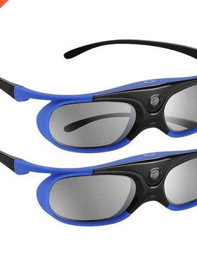 FULL-2Pcs Active Shutter Eyewear DLP-Link 3D Glasses USB Rec