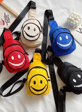 New Cute Smlng Chldren's Chest Bag Fashon Casual Toddler