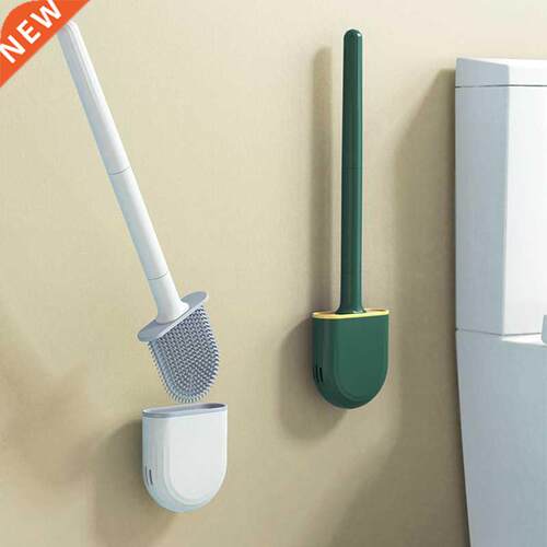 1PC Silicone Toilet Brush Water Leak Proof with Base Silicon