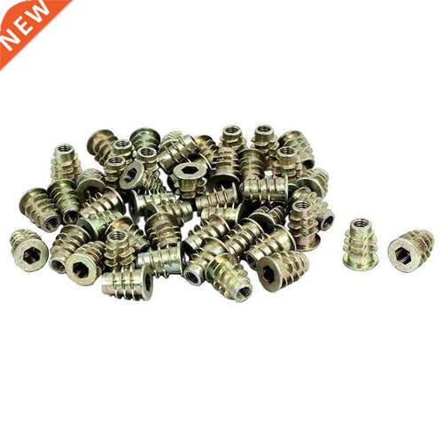 50pcs M5x10mm Screw to Nut Interface Insert Thread for Wood