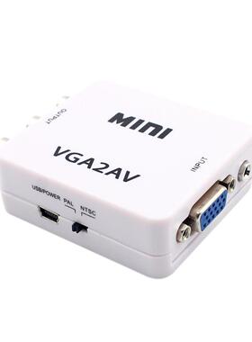 1080P Mini VGA to RCA AV Converter with 3.5mm VGA 2AV / CVBS