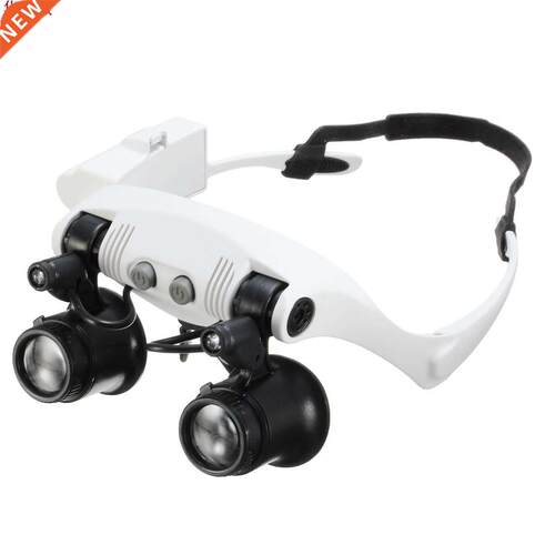 Portable Head Wearing Magnifying Glass 10X 15X 20X 25X LED D
