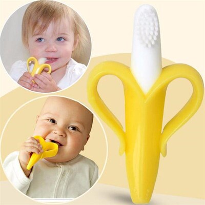 Baby Silicone Training Toothbrush BPA Free Safe Toddler Teet