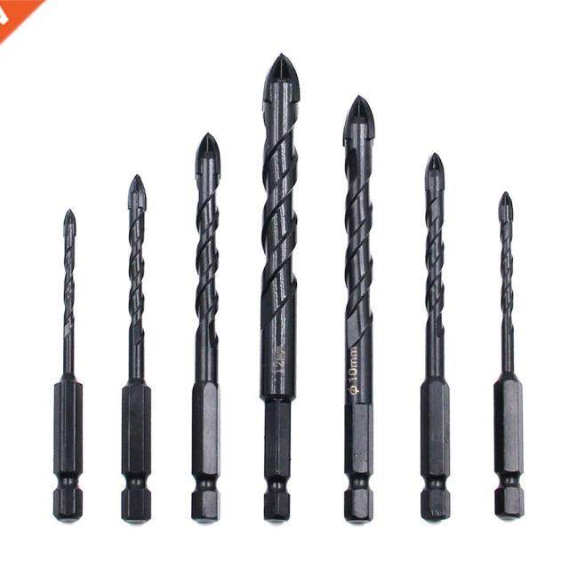 7pcs -12 Cross Glass Ceramic Concrete Hole Opener Kit Hard