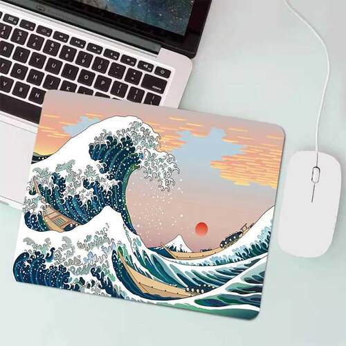 Japan Great Wave Mousepad Gaming Accessories Small Mouse Pad