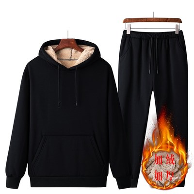 Tracksuit Men Sporting Fleece Thick Hooded Brand-Clothing