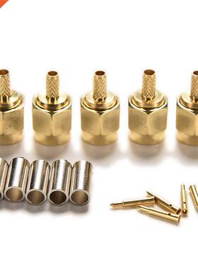SMA male plug RF coax connector crimp for RG316 RG174 LMR100