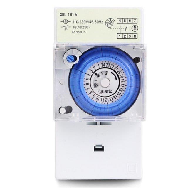 SUL181H Mechanical Timer Switch 220V 16A 24H 8 Settings Manu