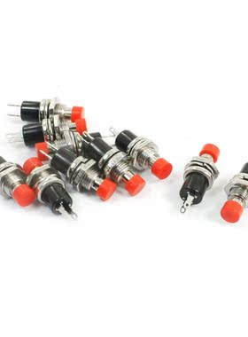 10Pcs Red Cap SPST Momentary Mini Pushbutton Switch DC 50V 0