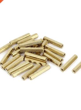 25PZ M4 x 30mm female threaded hexagonal brass pillar spacer