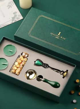 Vintage Storage Box with Sealing Wax Tablet Beads Candle Spo