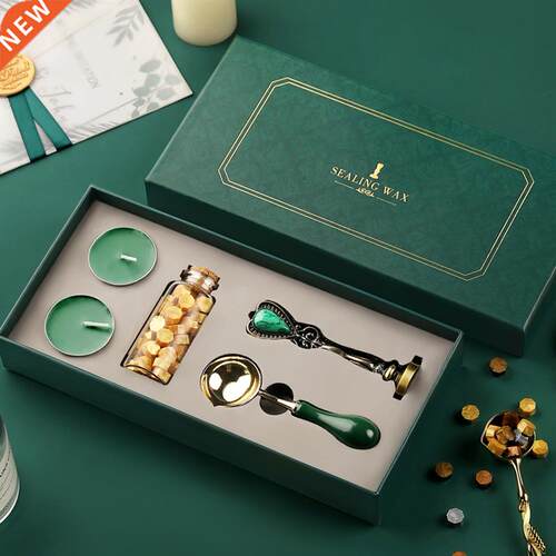 Vintage Storage Box with Sealing Wax Tablet Beads Candle Spo