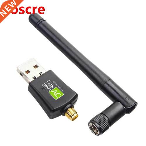 Drver Free Ac600M Dual Band USB Wreless Card wth Antenna