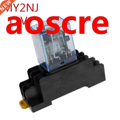 1 set 1pcs Relay + 1pcs Socket MY2NJ Model DPDT 12VDC Coil