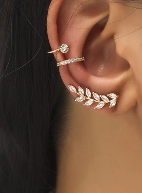 Bohemian NO Piercing Crystal Rhinestone Ear Cuff Earrings Fo