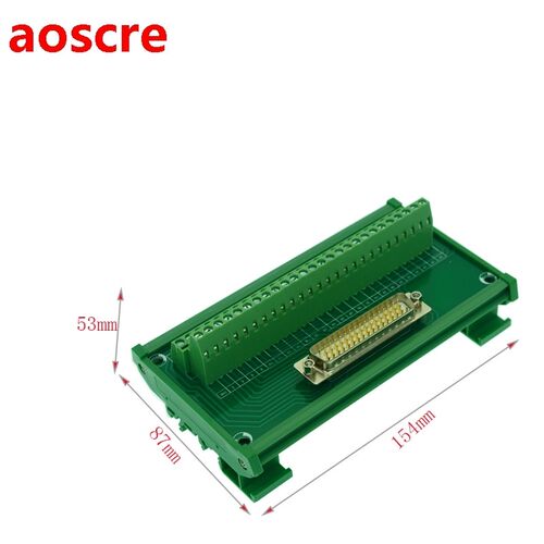 D-SUB DB50 Male DIN Rail Mount Interface Module, Breakout Bo