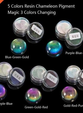 5 Color Magic Resin Chameleons Pigment Mirror Rainbow Colora