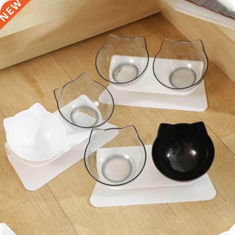Non Slip Double Cat Bowl Dog Food Bowl Feeder With Stand For