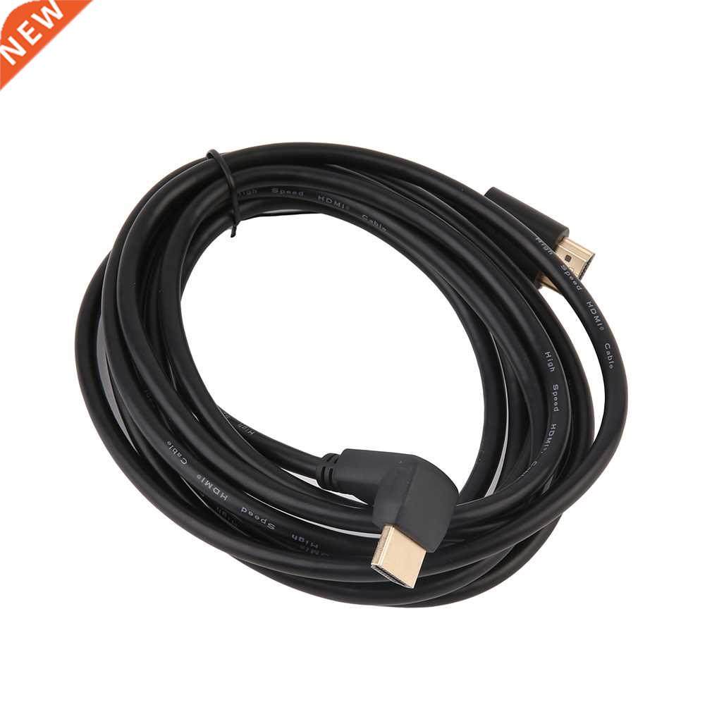 Black Durable 1M 1.8M 3M 5M Flat Cable HDMI Cable With 90 De