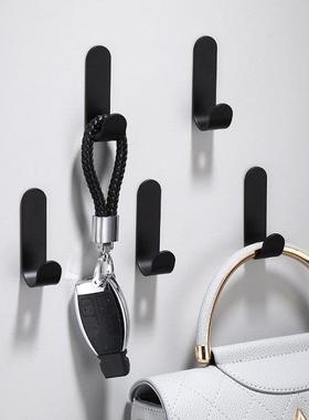 1/2/5PCS Black White Matt Towel Hook Bathroom Wall Hook Kitc